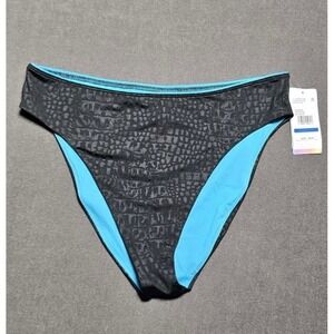 Speedo XL Swimsuit Bottoms Anthracite Black Crocodile Bikini Bottom MSRP 45$ NWT